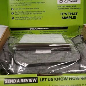 InSpirit Lunch Bag 14-Can Meal Prep with Silicone Bags Gray for Women & Men L63